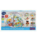 ჩვილის განმავითარებელი ხალიჩა აქსესუარებით და ხმოვანი ფუნქციით 7-in-1 Grow With Baby Sensory Gym Baby Vtech