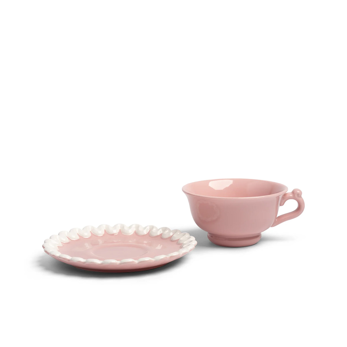 &Klevering Whip Cup & Saucer Set Pink 150ML 1x2 - Image 2