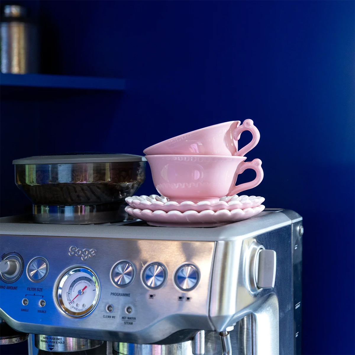 &Klevering Whip Cup & Saucer Set Pink 150ML 1x2 - Image 5