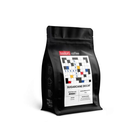 ყავის მარცვლები მოხალული უკოფეინო 250 გ Decaf Bodum