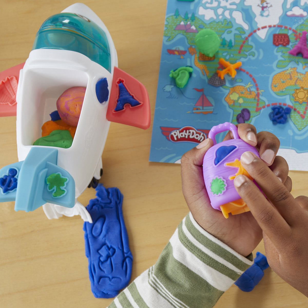საძერწი ნაკრები თვითმფრინავი Play-doh Airplane Explorer Starter Set Play Set Hasbro - Image 4