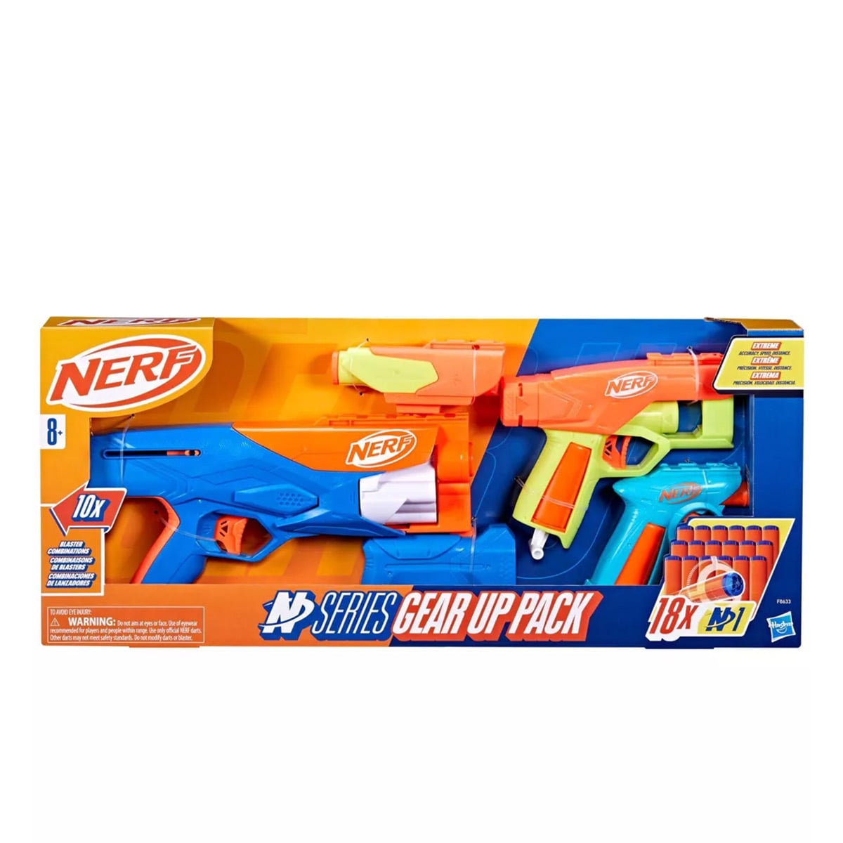თოფების ნაკრები 18 ტყვიით 1x3 Gear Up Pack Nerf N Series Hasbro