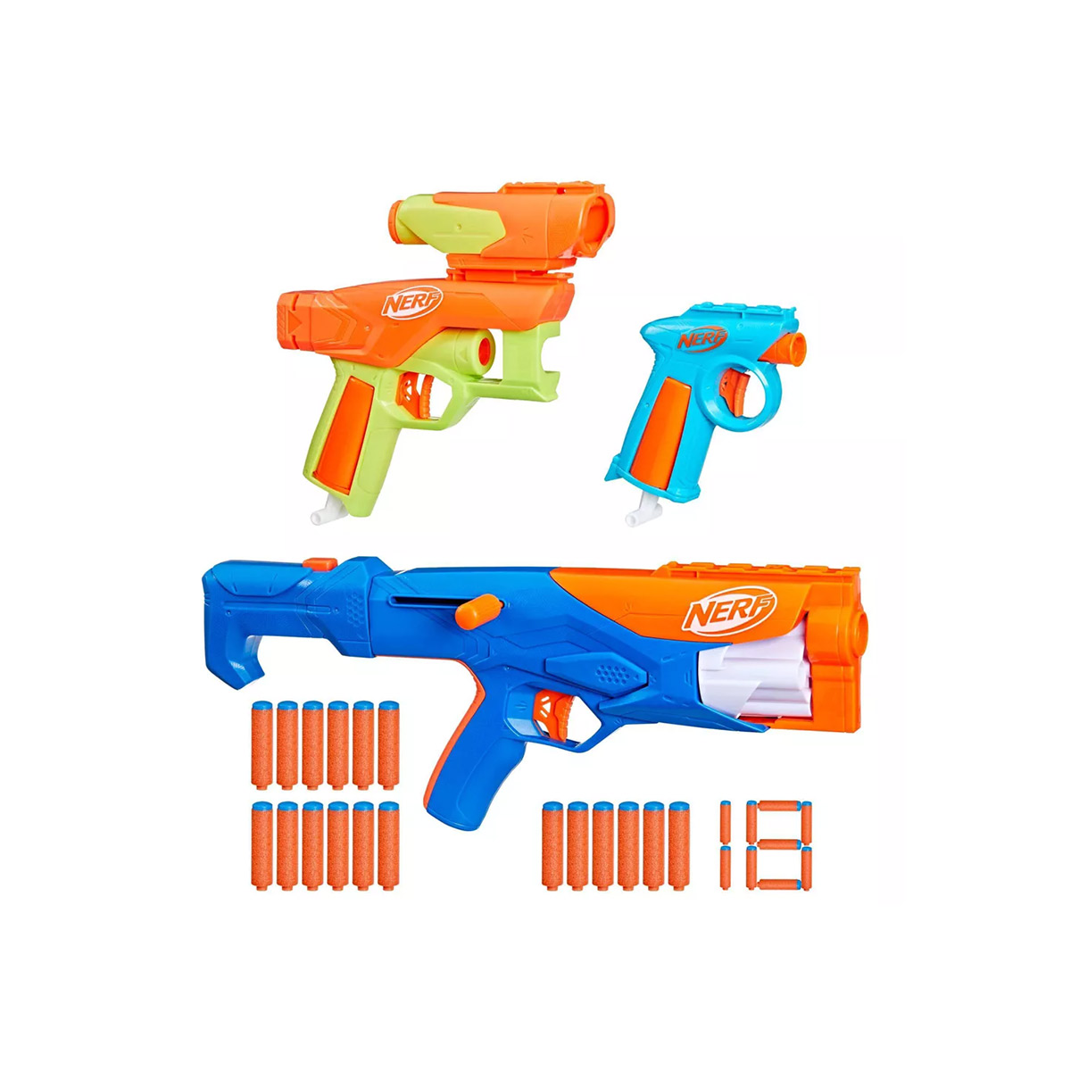 თოფების ნაკრები 18 ტყვიით 1x3 Gear Up Pack Nerf N Series Hasbro - Image 3