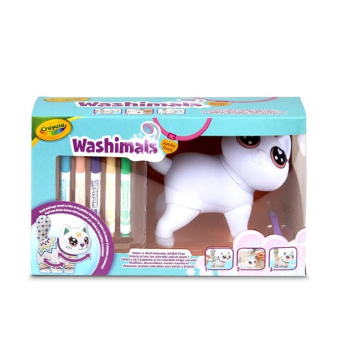 გასაფერადებელი ფიგურა მარკერებით Jenny Jumbo Pets Washimals Crayola