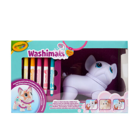 გასაფერადებელი ფიგურა მარკერებით Big Wilbur Jumbo Pets Washimals Crayola