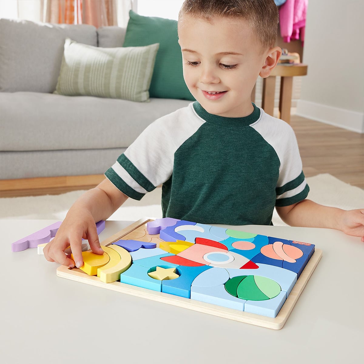 ხის ფაზლი 48 კუბიკით Fisher-Price - Image 4