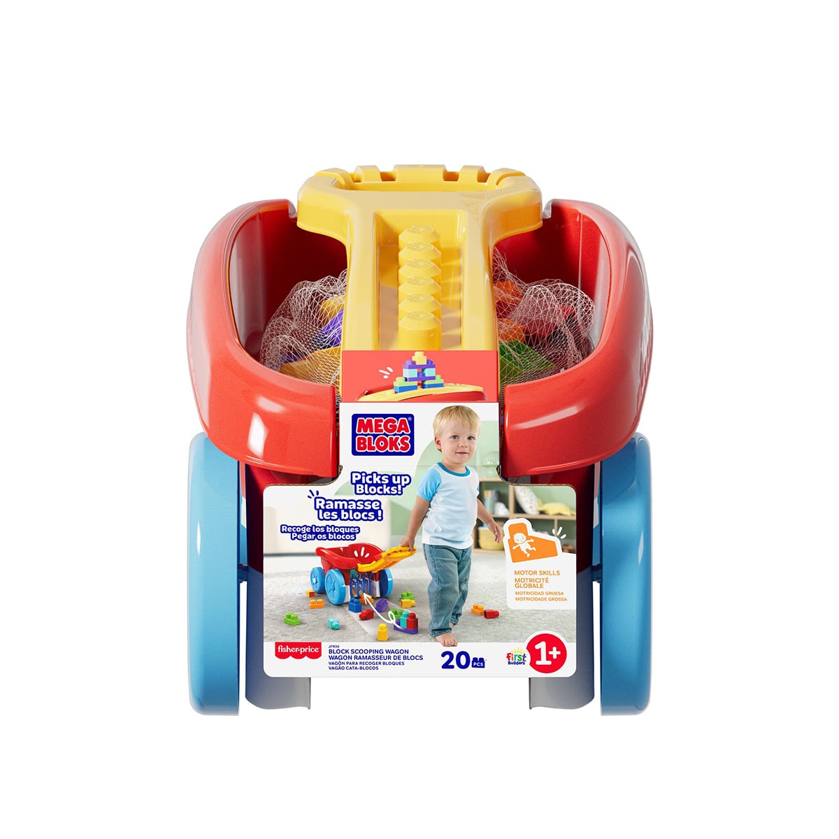 სათამაშო ურიკა 20 კუბიკით Fisher-Price