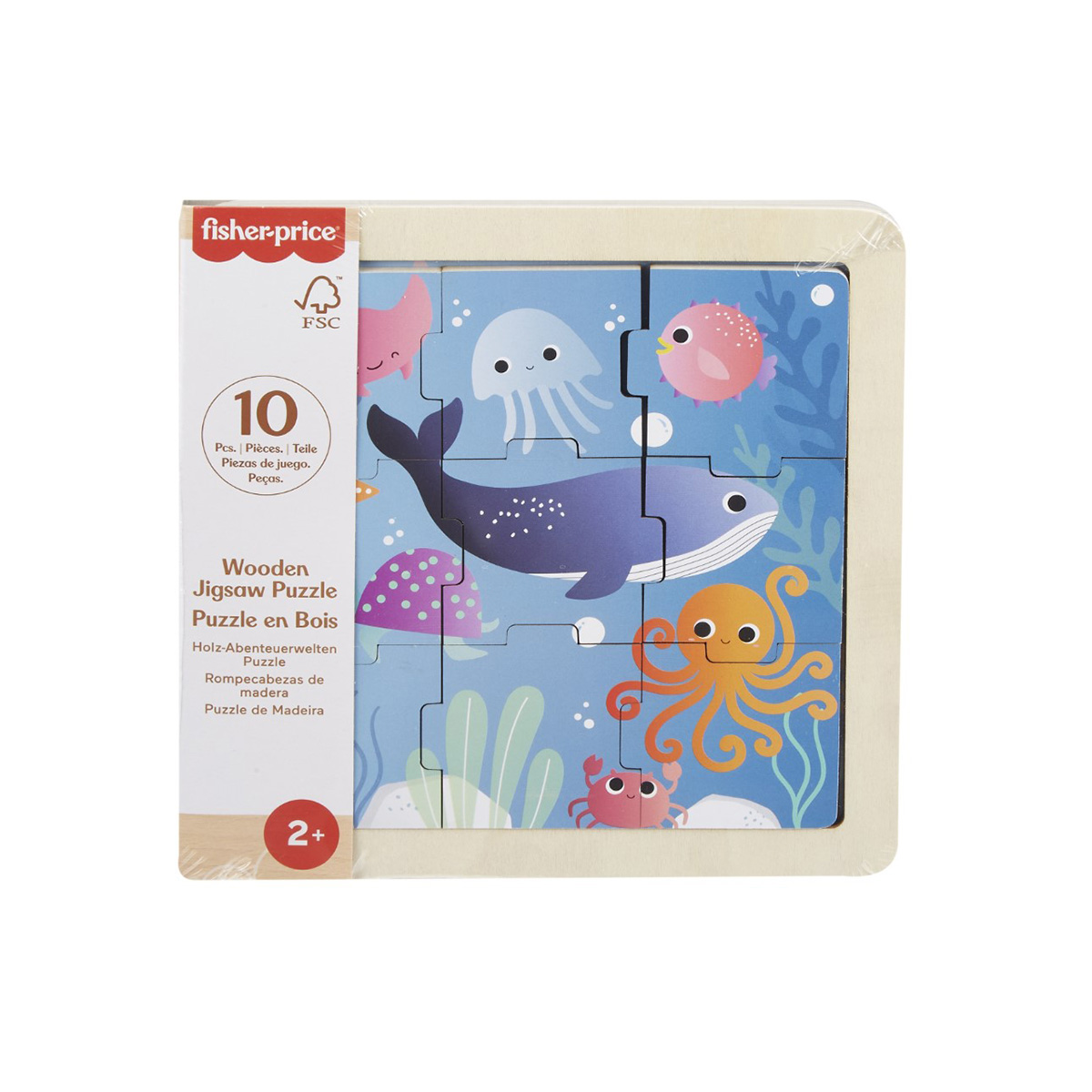 Fisher-Price Ocean Wooden Jigsaw Puzzle 1x9 Pieces 17x17 CM