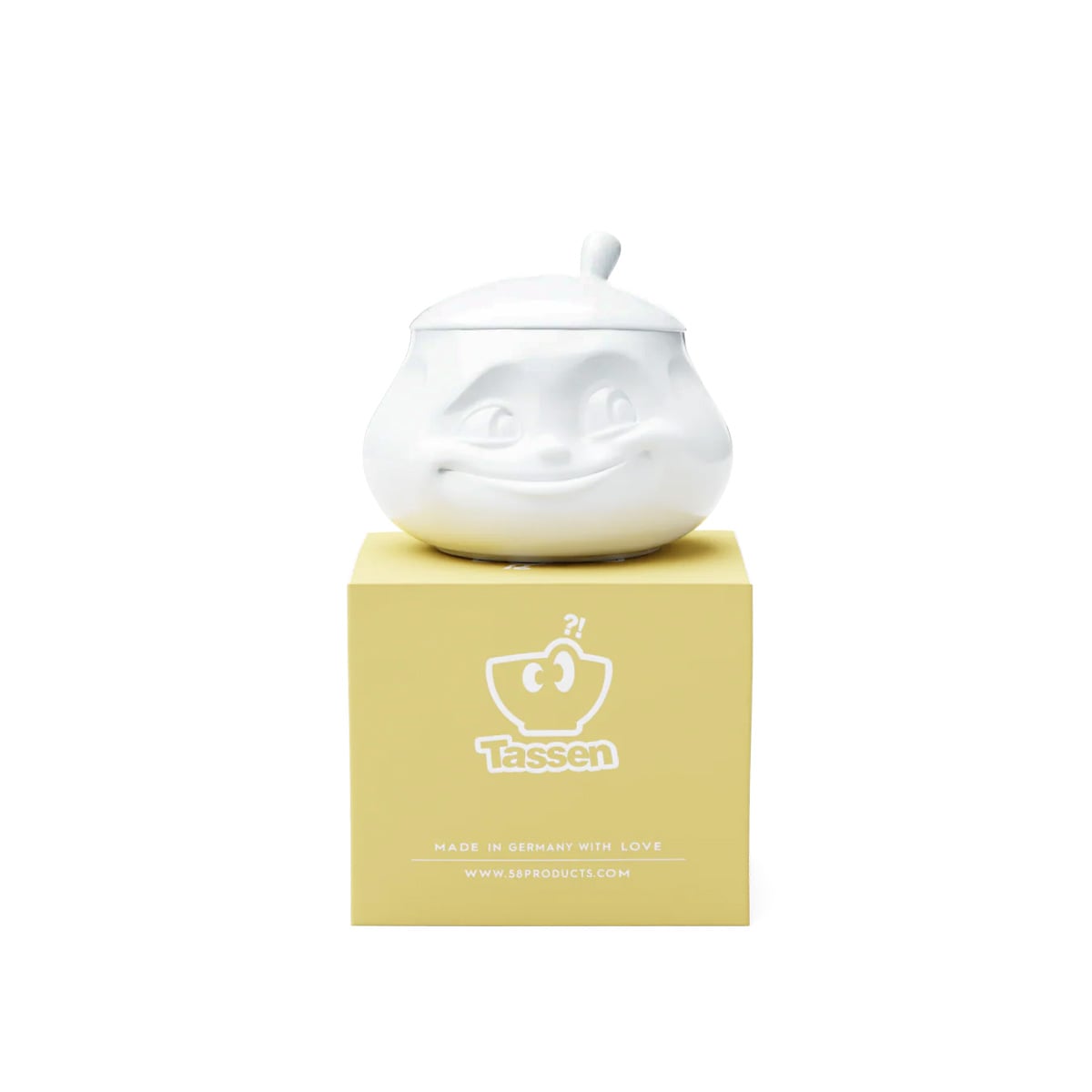 საშაქრე თავსახურით ფაიფურის 400 მლ Sweet Face Tassen FIFTYEIGHT Products