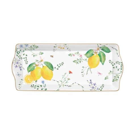 Easy Life Fleurs et Citrons Serving Platter 35x15 CM
