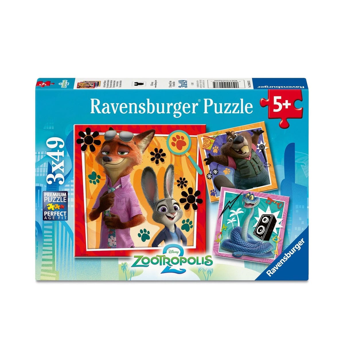 ფაზლი 3x49 ნაწილით Zootropolis 2 Ravensburger