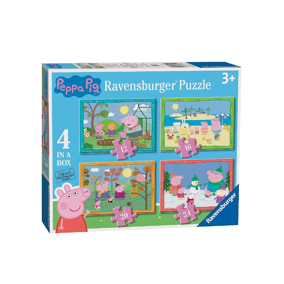 ფაზლი 12-16-20-24 ნაწილით 1x4 Peppa Pig Ravensburger