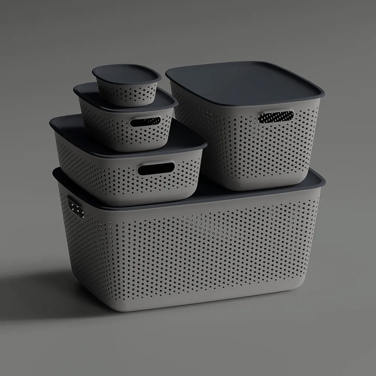 სათავსო კალათა თავსახურით 10 ლ OpenStore Orplast - Image 3