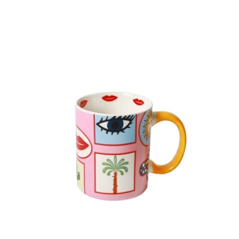 Super Color & Flower Porcelain Mug 340 ML