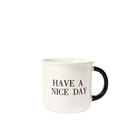 Super Black & White Porcelain Mug 405 ML