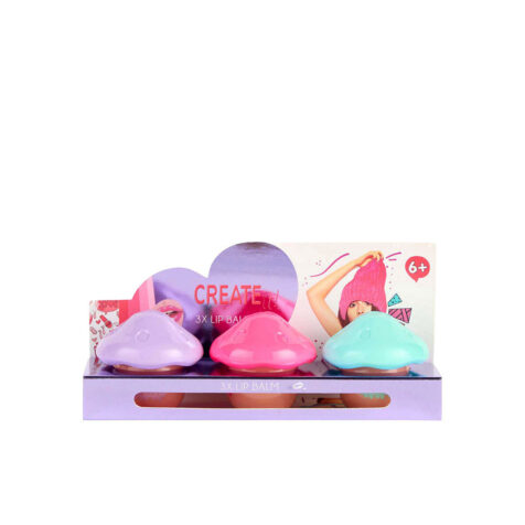 სურნელოვანი ტუჩის ბალმების ნაკრები 1x3 Mushroom Create It!