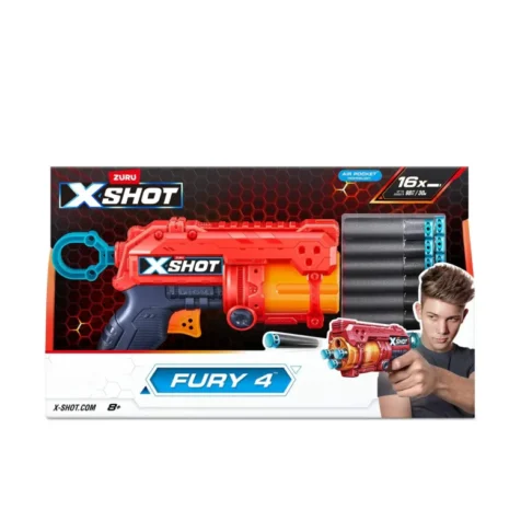 პლასტმასის თოფი 16 ტყვიით X-Shot Fury 4 Zuru