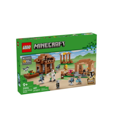 კუბიკების ნაკრები 607 ნაწილი Evoker Village Attack Minecraft® Lego 21595