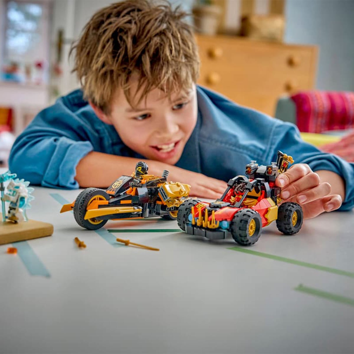 კუბიკები 394 ერთეული Kai and Cole's Combiner Vehicles Ninjago Lego 71864 - Image 8