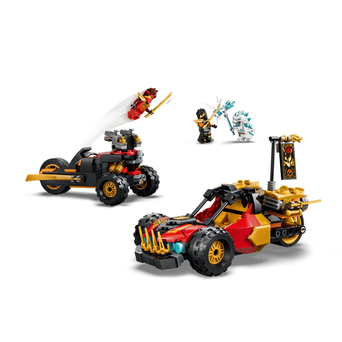 კუბიკები 394 ერთეული Kai and Cole's Combiner Vehicles Ninjago Lego 71864 - Image 6