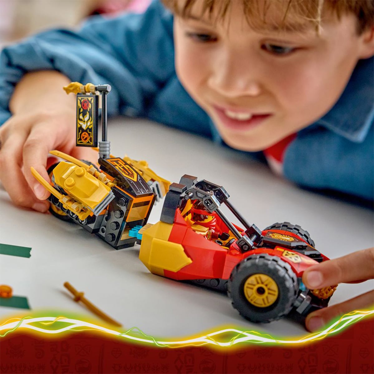 კუბიკები 394 ერთეული Kai and Cole's Combiner Vehicles Ninjago Lego 71864 - Image 11