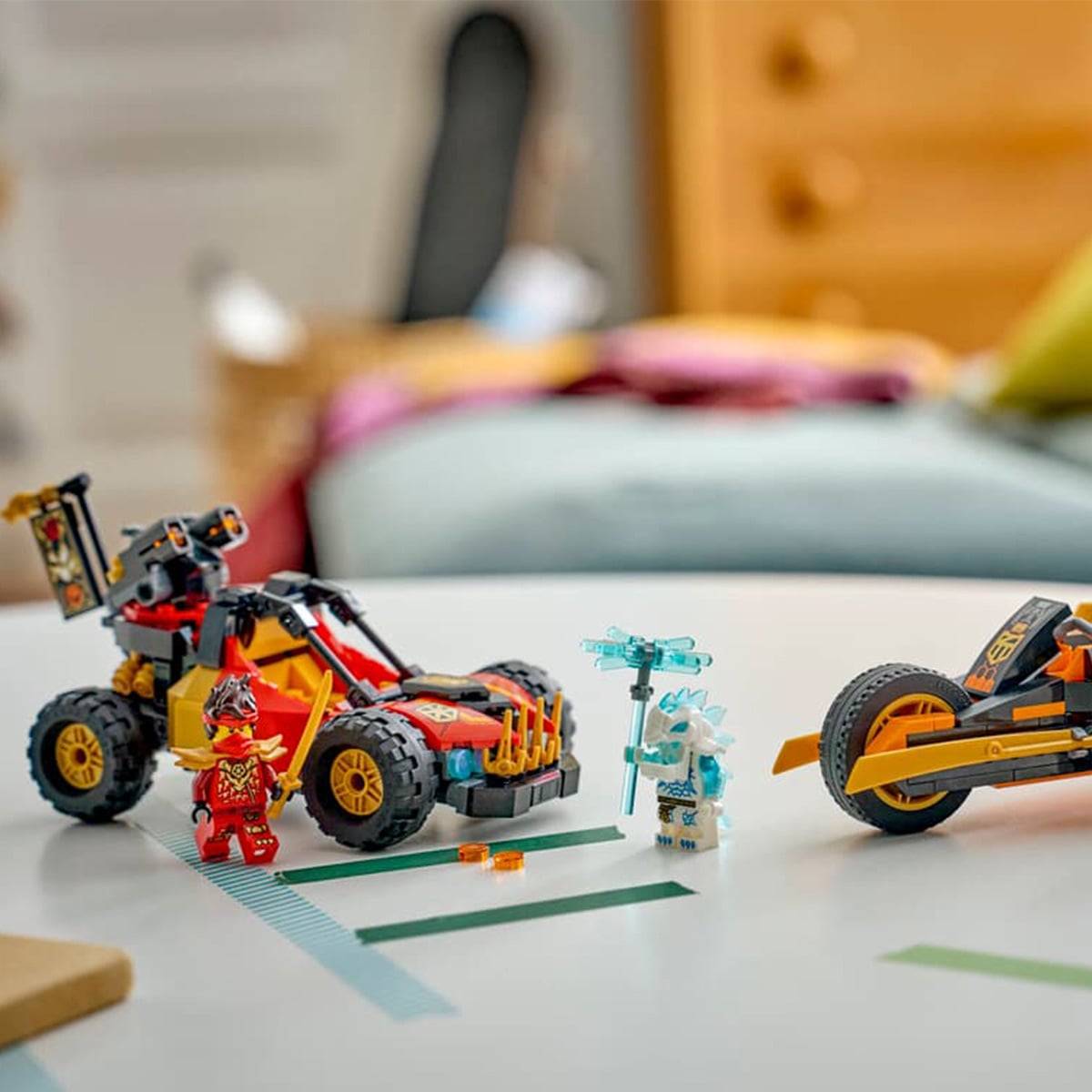 კუბიკები 394 ერთეული Kai and Cole's Combiner Vehicles Ninjago Lego 71864 - Image 10