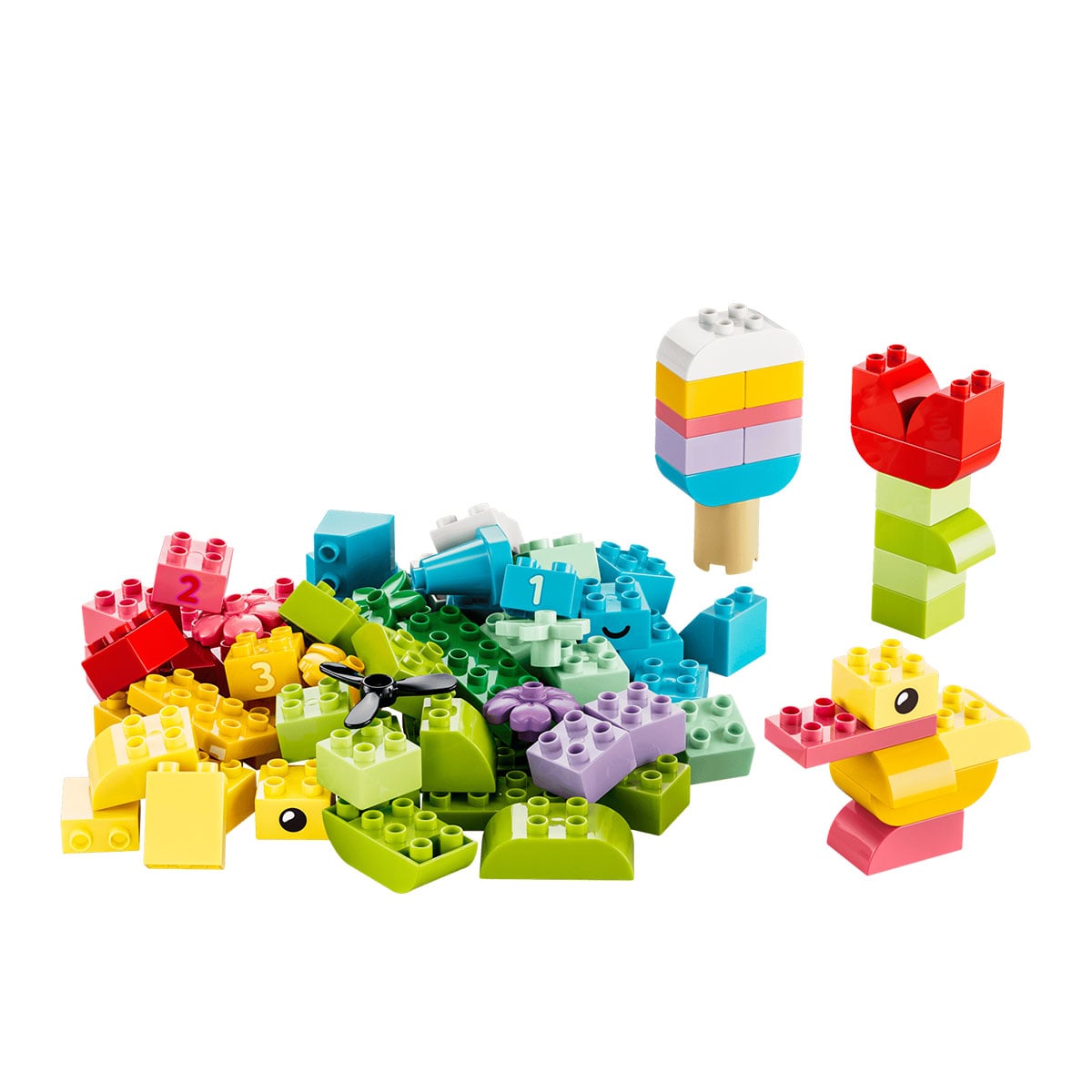 კუბიკების ნაკრები 80 ნაწილი Colorful Creative Box Duplo Lego 10479 - Image 2