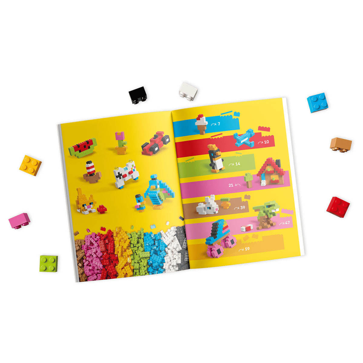 კუბიკების ნაკრები 820 ნაწილი Creative Colorful Bricks Classic Lego 11045 - Image 3