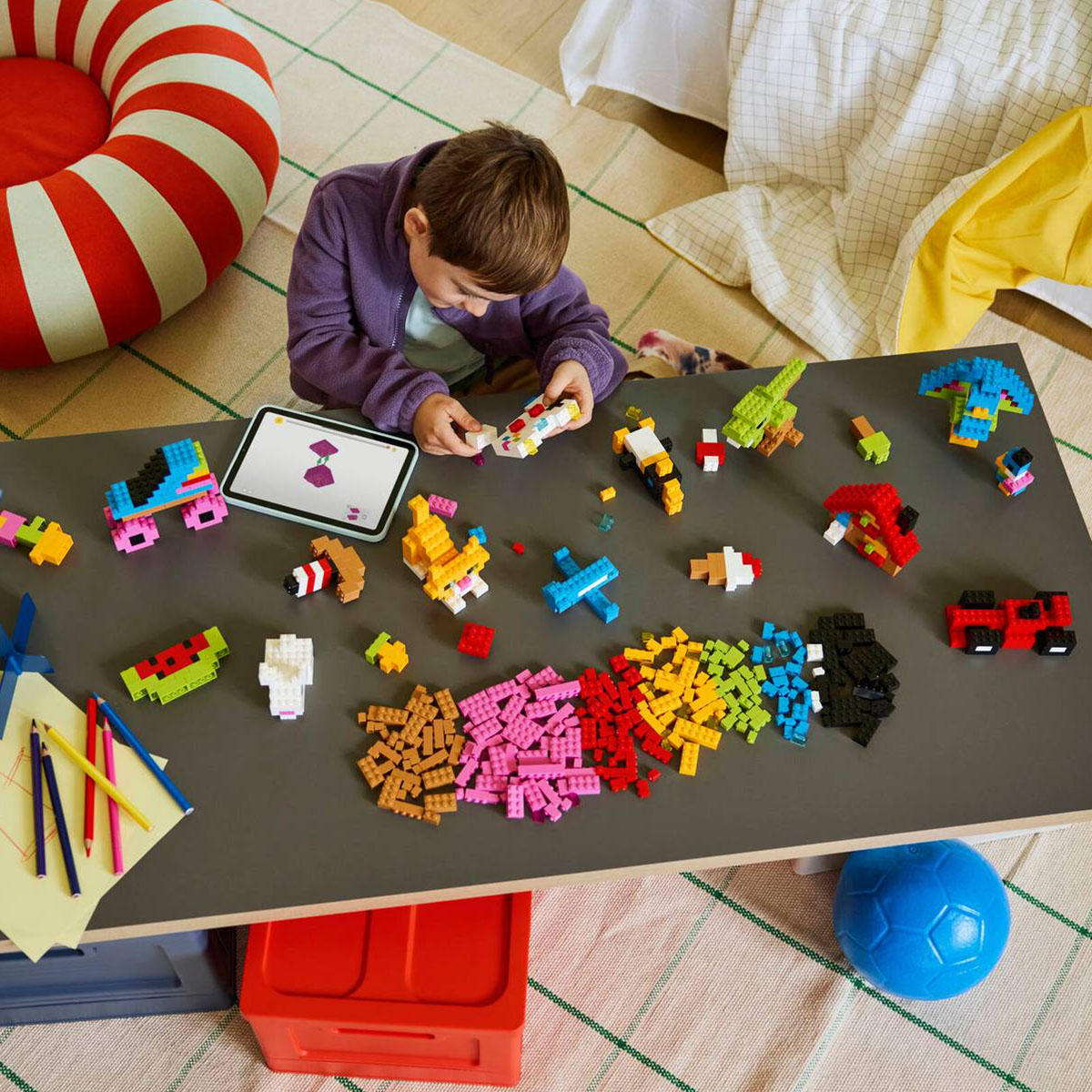 კუბიკების ნაკრები 820 ნაწილი Creative Colorful Bricks Classic Lego 11045 - Image 5