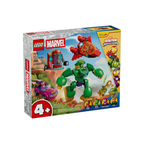 კუბიკების ნაკრები 204 ნაწილი Loki vs. Team Iron Man Marvel Lego 11211