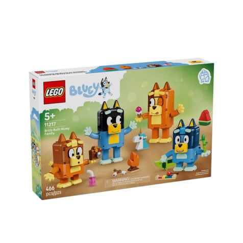 კუბიკების ნაკრები 466 ნაწილი Brick-Built Bluey Family Bluey Lego 11217