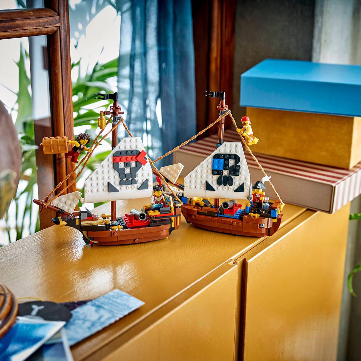 კუბიკების ნაკრები 1074 ნაწილი Iconic Pirate Ship Creator Lego 31387 - Image 12