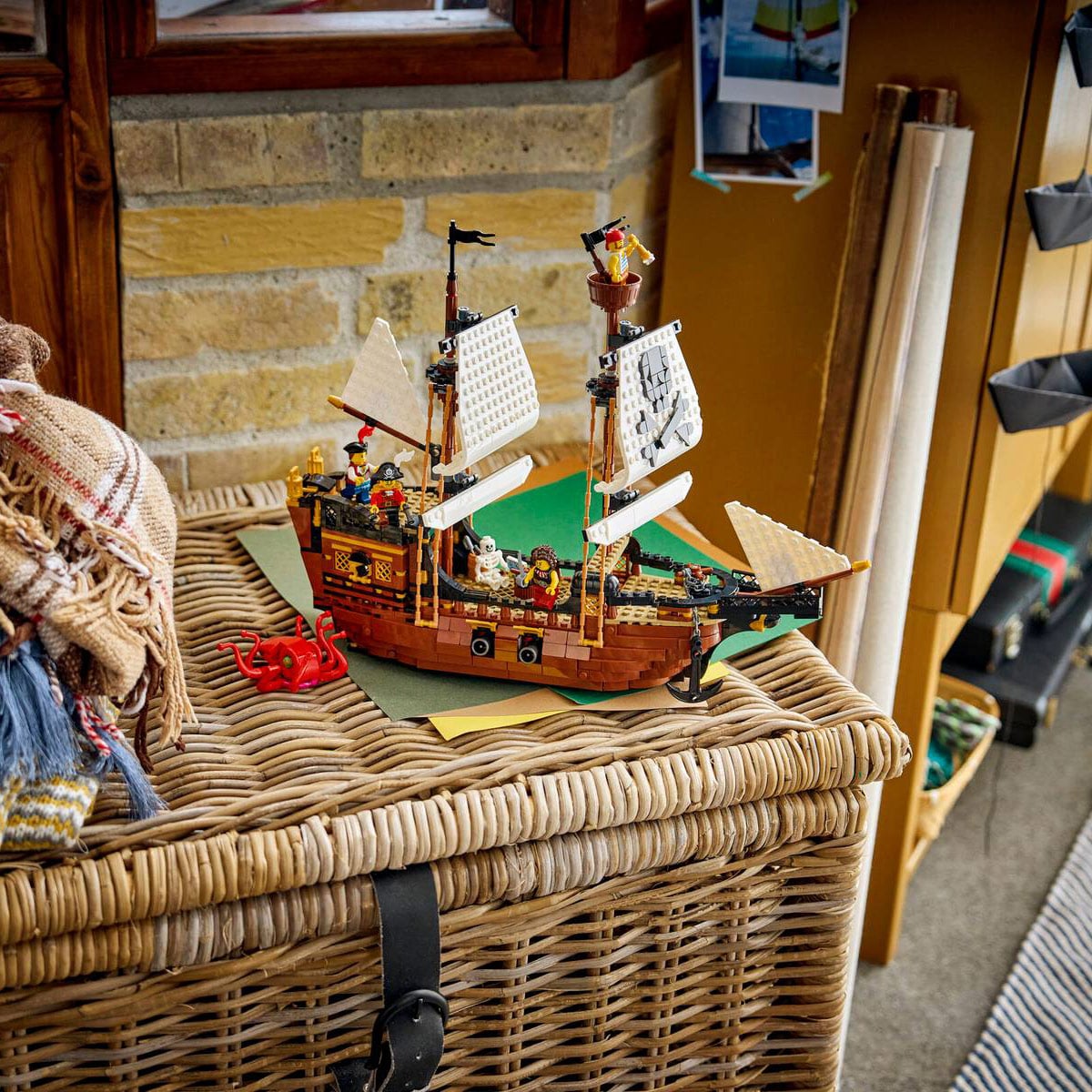 კუბიკების ნაკრები 1074 ნაწილი Iconic Pirate Ship Creator Lego 31387 - Image 14