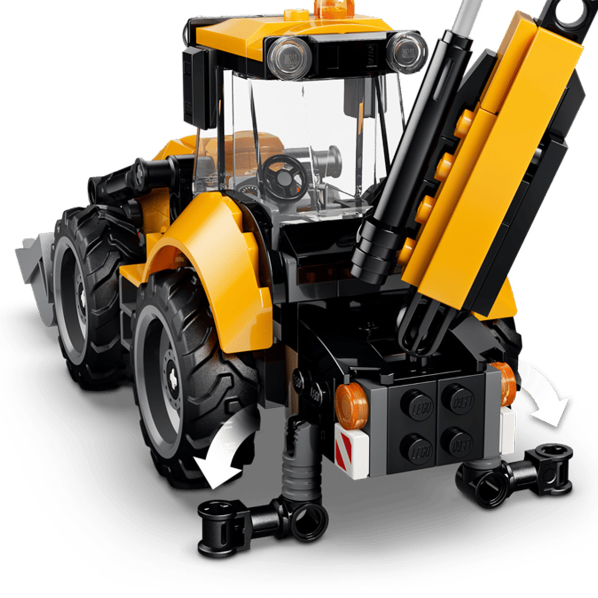 კუბიკები 301 ერთეული Yellow Backhoe Loader City Lego 60480 - Image 2