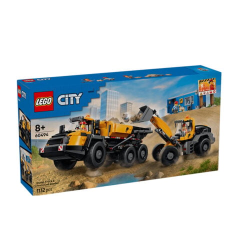 კუბიკების ნაკრები 1132 ნაწილი Dump Truck & Front End Loader City Lego 60492