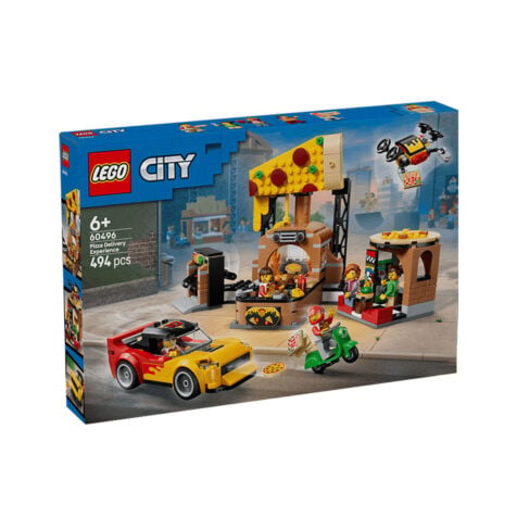 კუბიკების ნაკრები 494 ნაწილი Pizza Delivery Experience with Vehicles City Lego 60496