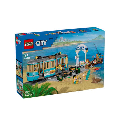 კუბიკების ნაკრები 693 ნაწილი Classic Beach Streetcar City Lego 60506