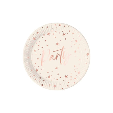 Procos Rose Gold Party Plates 23 CM 1x8