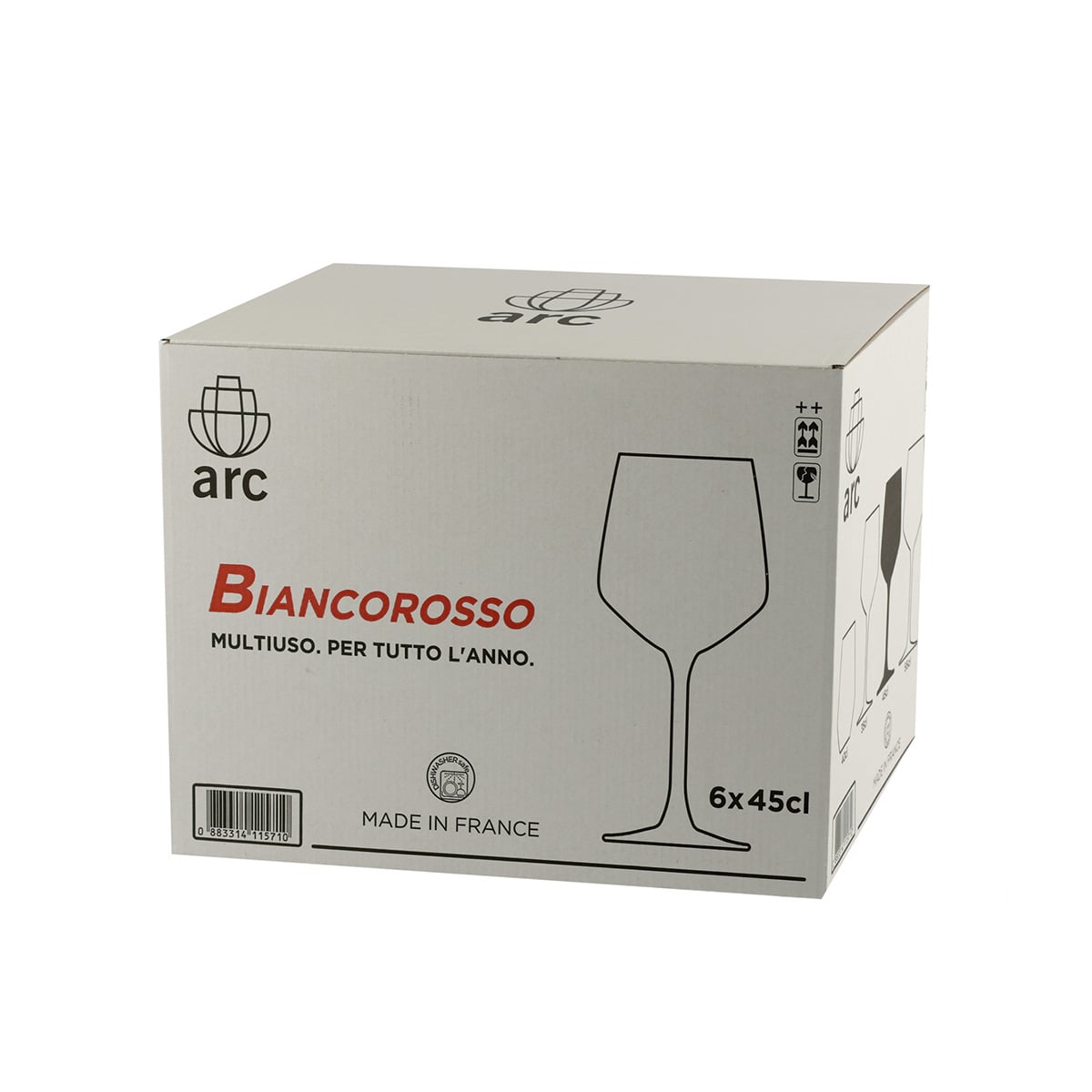 ჭიქა ღვინის 450 მლ 1×6 Biancorosso Arcoroc - Image 3
