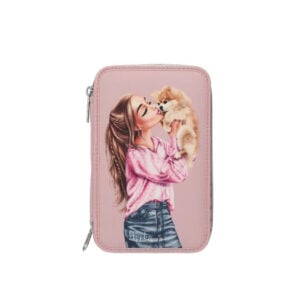 TOP Model-Double Pencil Case DOTS 12x20 CM