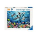 ფაზლი 500 ნაწილით Dolphins in the Coral Reef Ravensburger