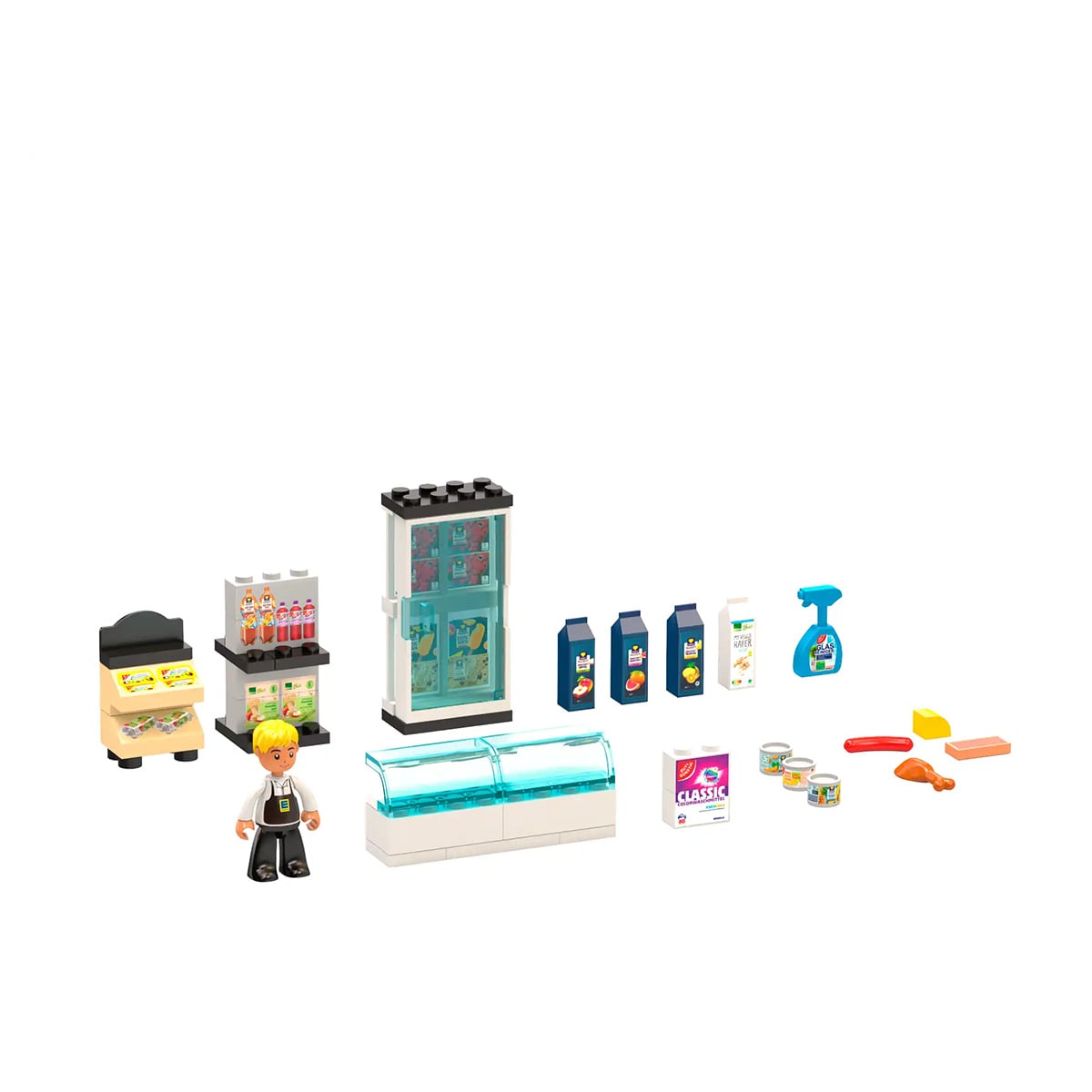 კუბიკების ნაკრები 58 ერთეული Service Counter Set Edeka Blockz - Image 2
