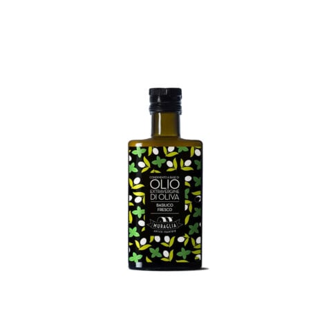 Frantoio Muraglia Extra Virgin Olive Oil With Basil Flavoured 200 ML