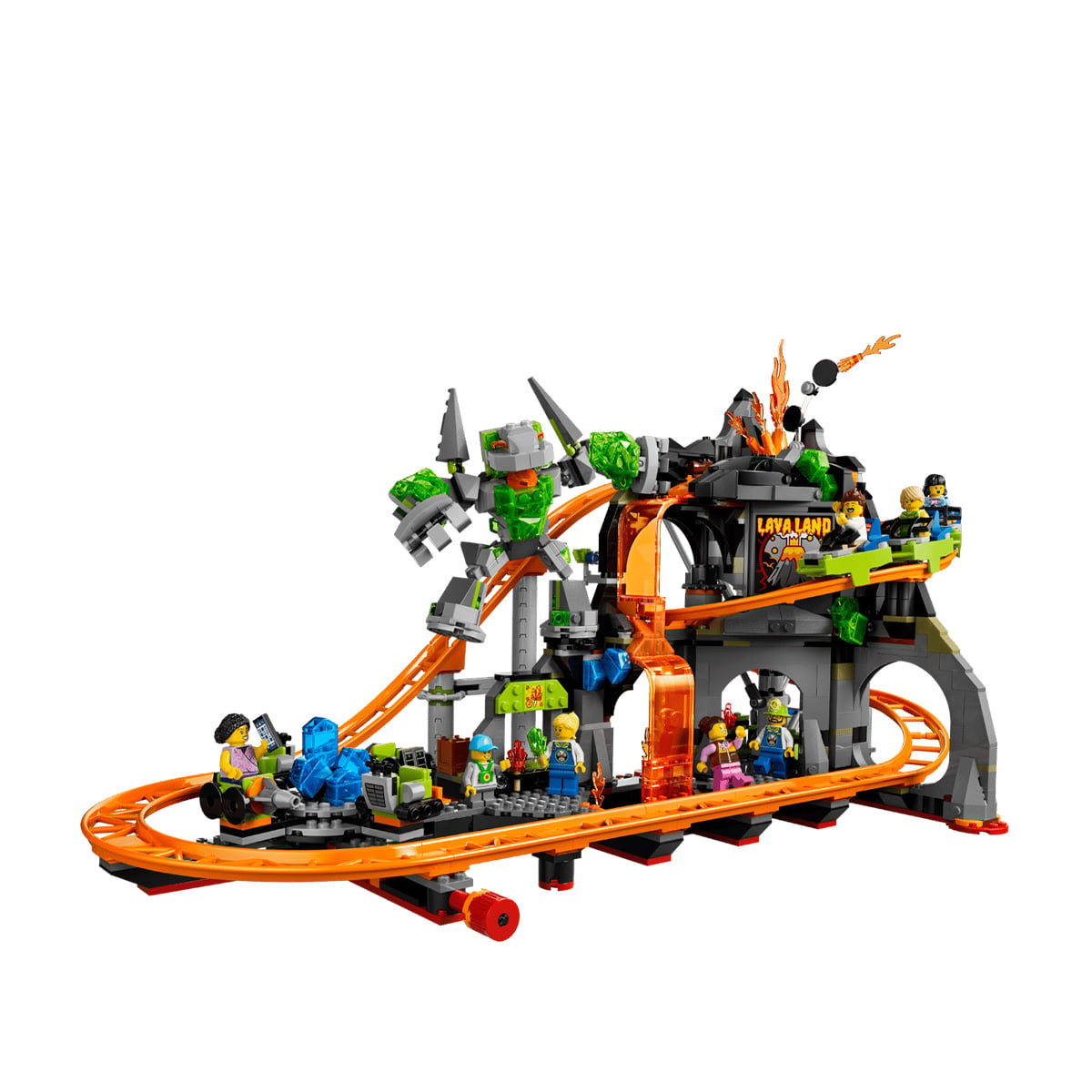 კუბიკების ნაკრები 1165 ნაწილი Lava Land Roller Coaster Park City Lego 60501 - Image 4