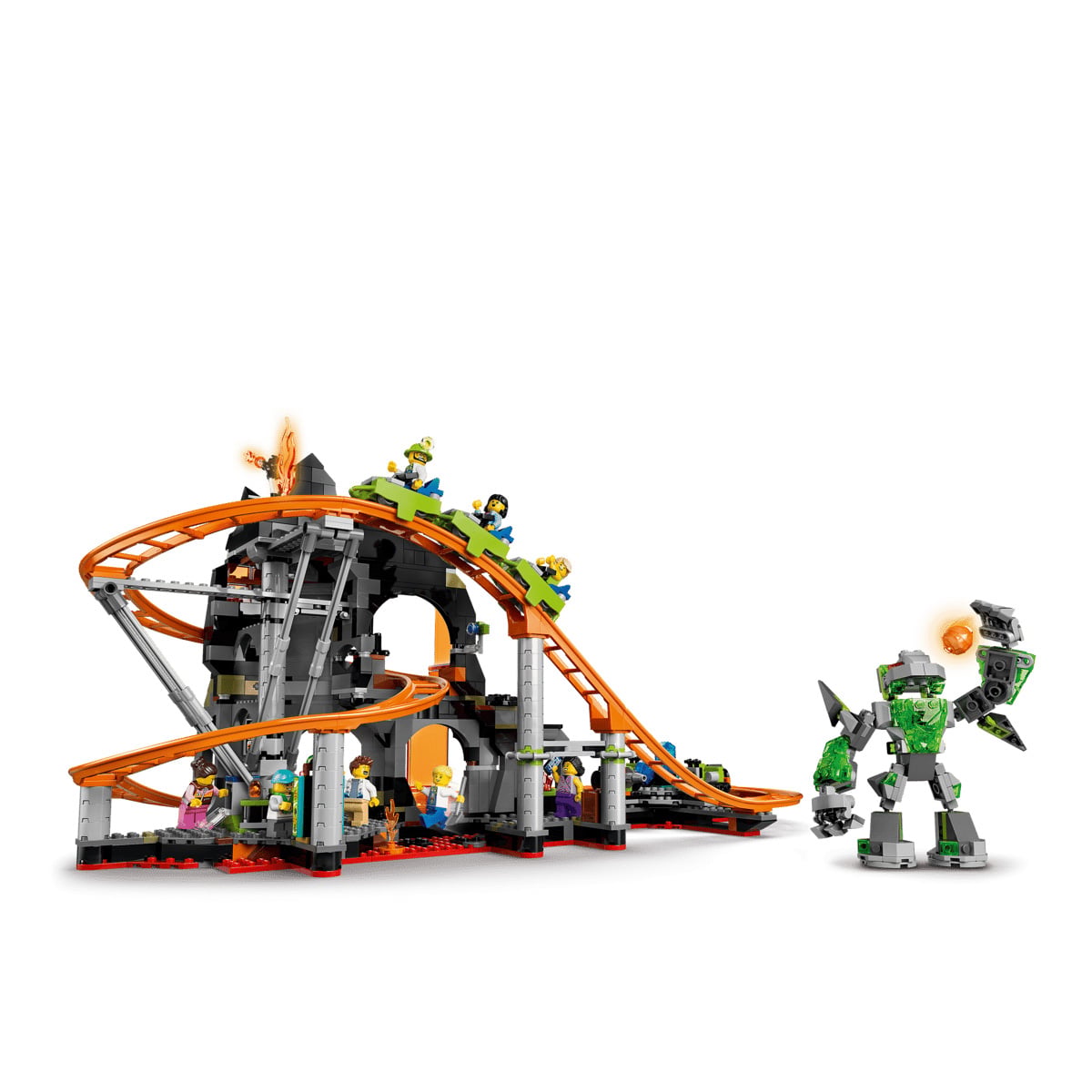 კუბიკების ნაკრები 1165 ნაწილი Lava Land Roller Coaster Park City Lego 60501 - Image 3