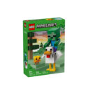 კუბიკების ნაკრები 344 ნაწილი Chicken Jockey Minecraft® Lego 21582