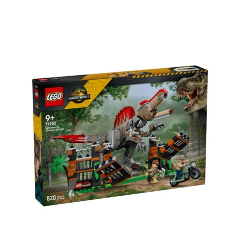 კუბიკების ნაკრები 820 ნაწილი Spinosaurus Dinosaur Escape Jurassic World™ Lego 77982
