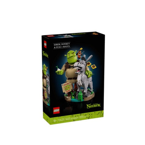 კუბიკების ნაკრები 1403  ნაწილი Shrek, Donkey & Puss in Boots Lego 72423