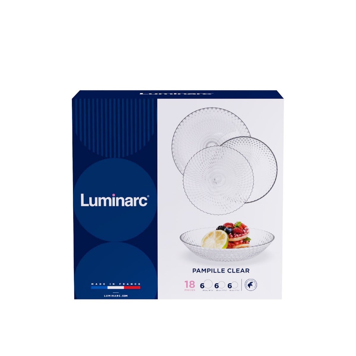 ნაკრები სადილის 1×18 Pampille Clear Luminarc - Image 4