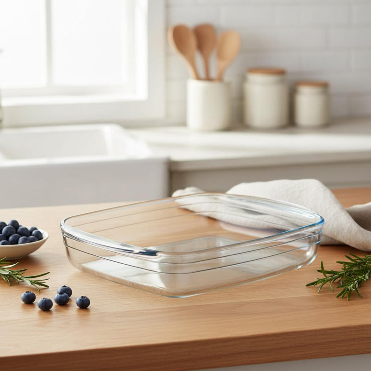 Pyrex Ôcuisine® Glass Rectangular Roaster 28x20x5 CM - Image 4